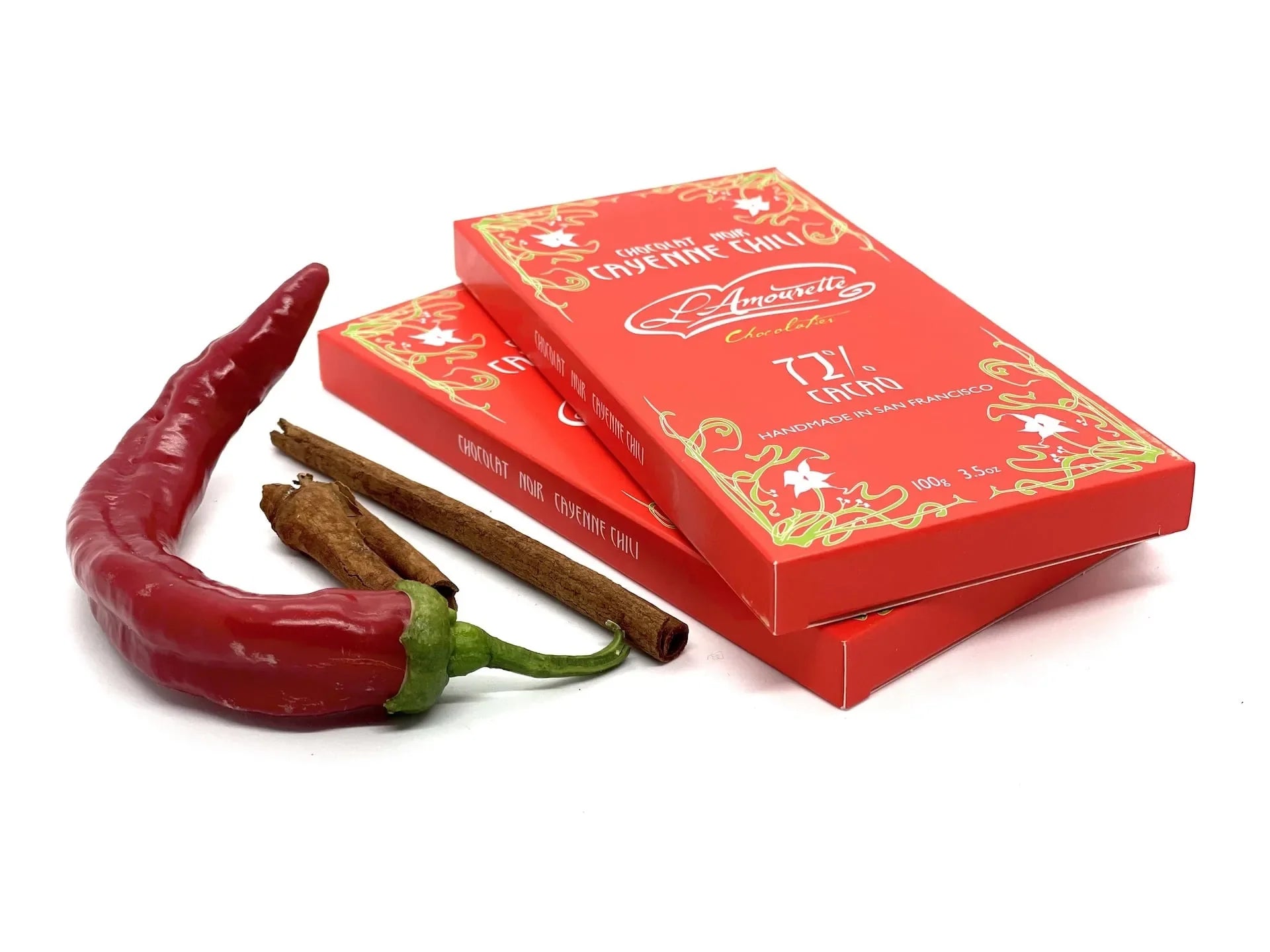72%  Dark Chocolate with Cayenne Chili & Cinnamon