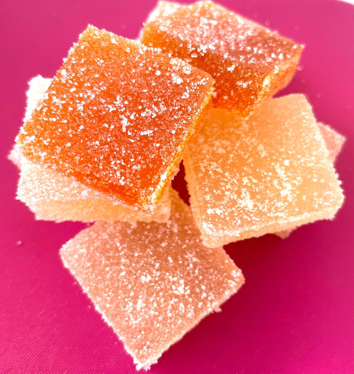 Assorted pieces of pate de fruit