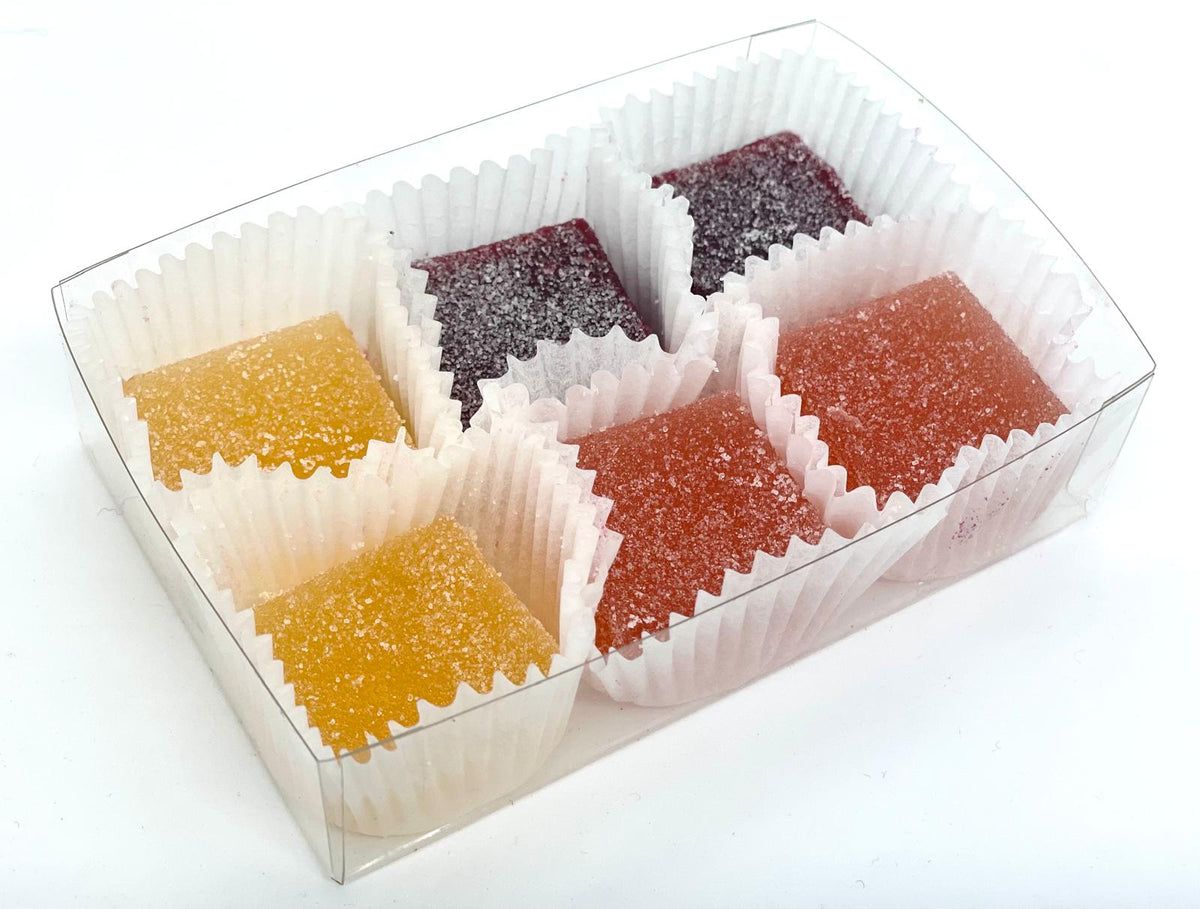 Assorted pieces of pate de fruit