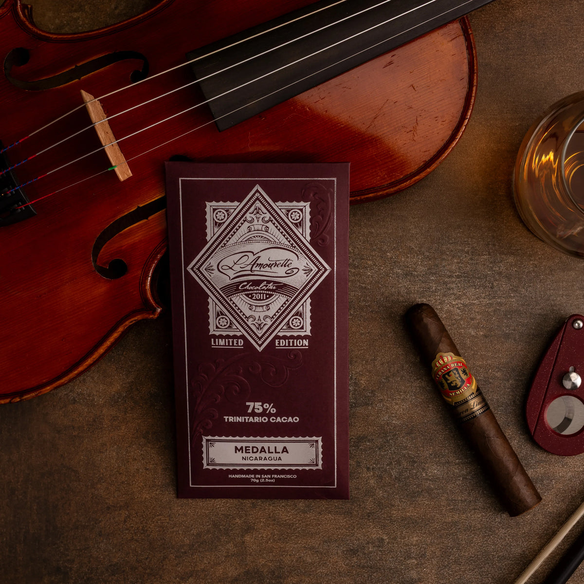 75% Trinitario Cacao. Medalla Nicaragua.