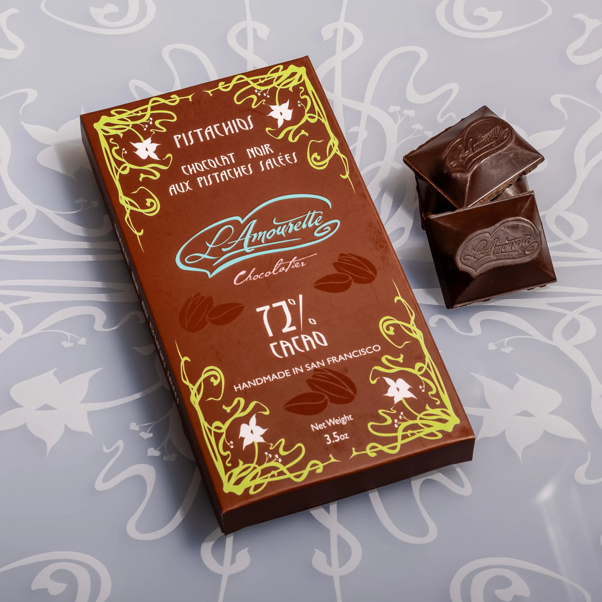 Pistachios 72% Cacao