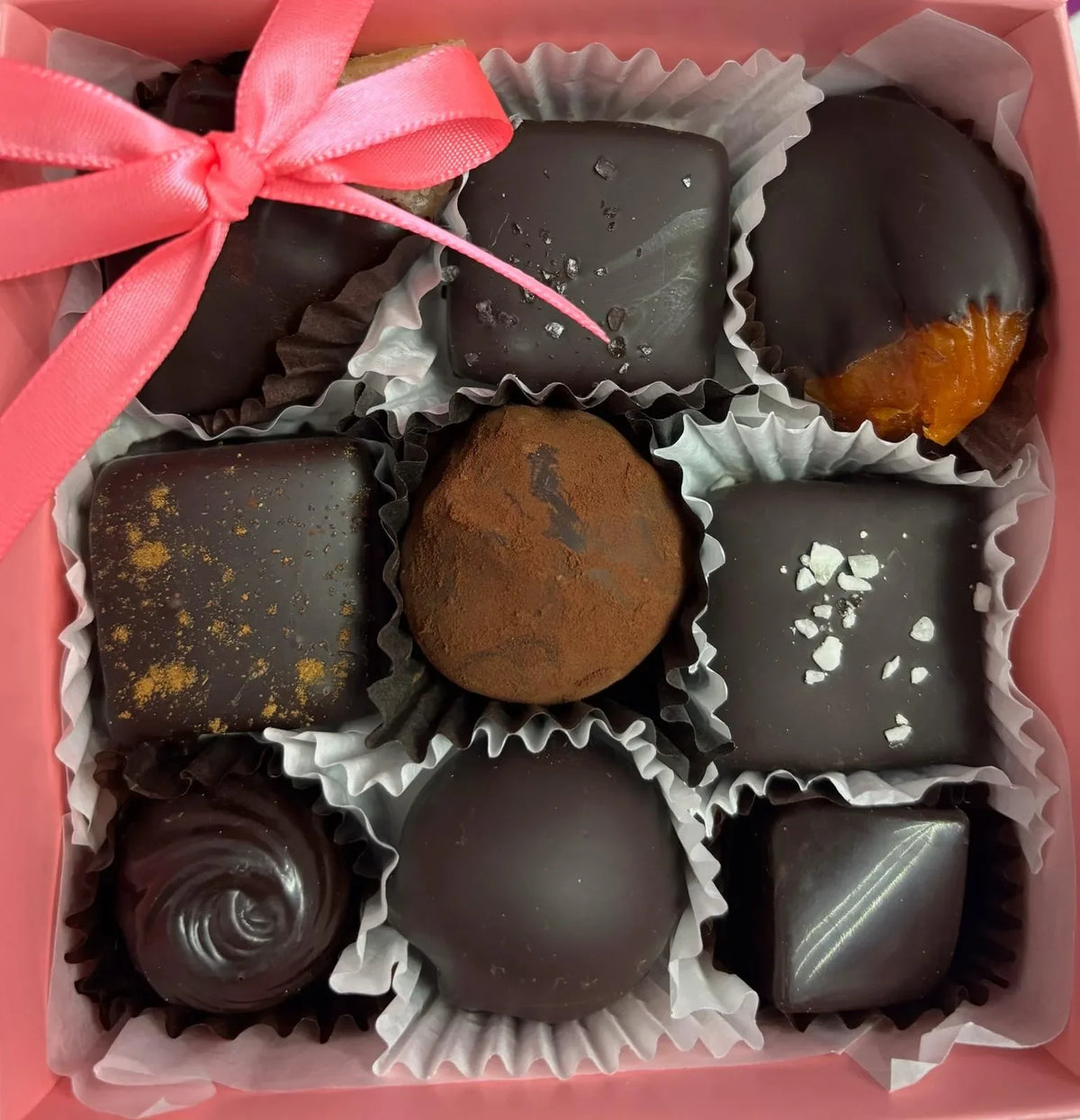 Box of gourmet bon bon (9 pieces)